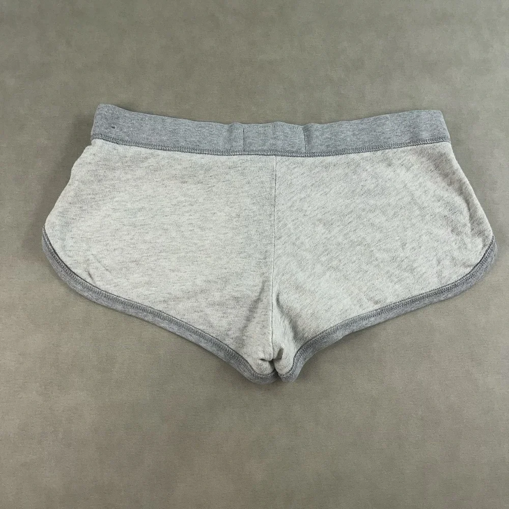 Y2K Abercrombie & Fitch Mini Micro Sweat Shorts Gray Low-Rise Lounge Cheeky